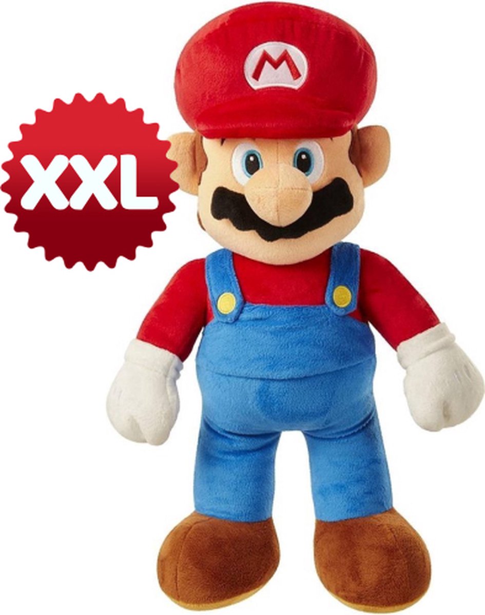 Super Mario Bros Pluche Knuffel XXL 130 cm {Speelgoed knuffels voor kinderen jongens meisjes | Nintendo Plush Toy | Mario, Luigi, Peach, Toad, Yoshi, Donkey Kong}